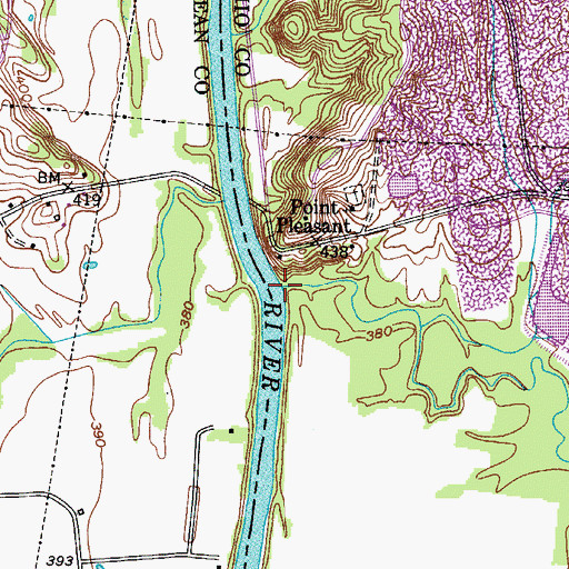 Topographic Map of Elk Creek, KY