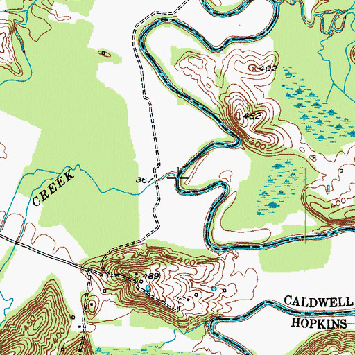 Topographic Map of Elk Creek, KY