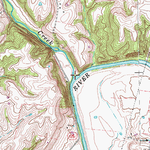Topographic Map of Elk Creek, KY