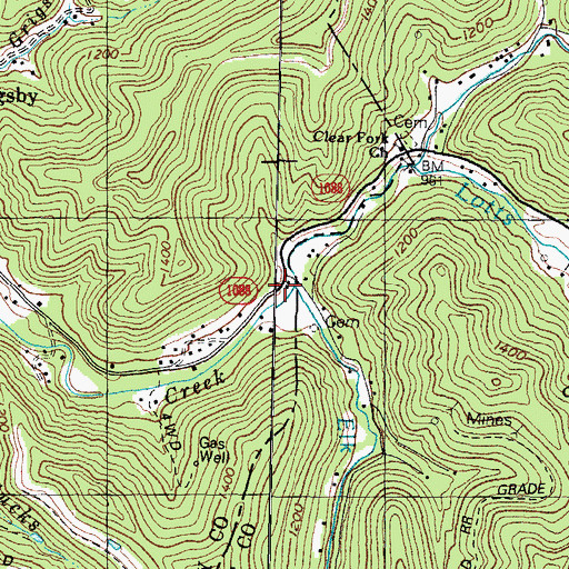 Topographic Map of Elk Fork, KY