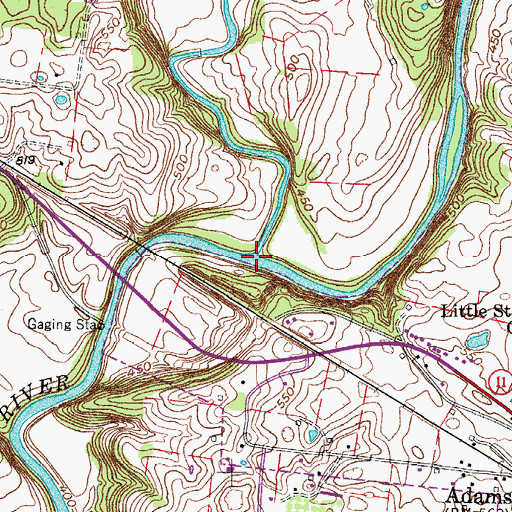Topographic Map of Elk Fork, KY