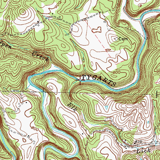 Topographic Map of Elk Lick, KY