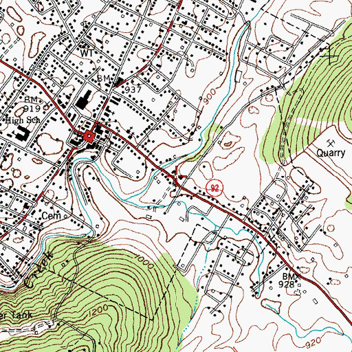 Topographic Map of Elk Spring Valley, KY