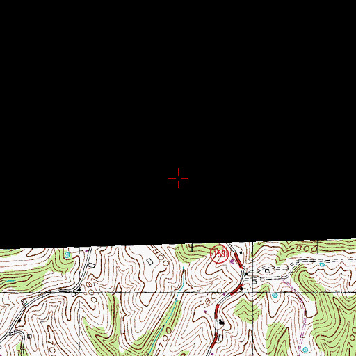 Topographic Map of Ellis Cemetery, KY