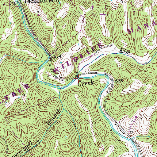 Topographic Map of Elm Fork, KY