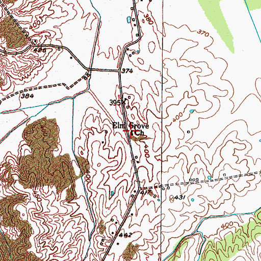 Topographic Map of Elm Grove Church, KY