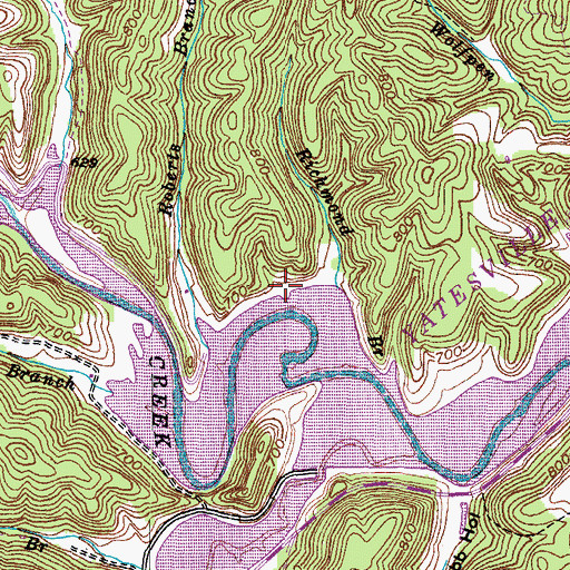 Topographic Map of Elm Grove School, KY