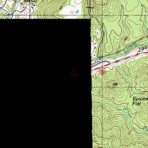 Topographic Map of Elm Lick, KY