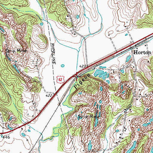 Topographic Map of Elmlick Creek, KY