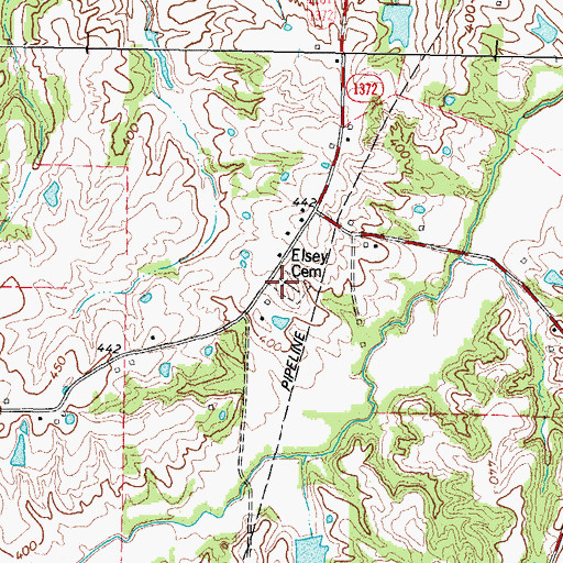 Topographic Map of Elsey Cemetery, KY