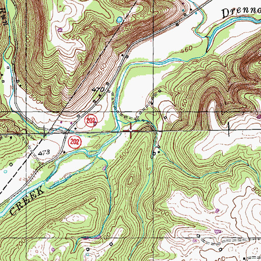 Topographic Map of Emily Run, KY