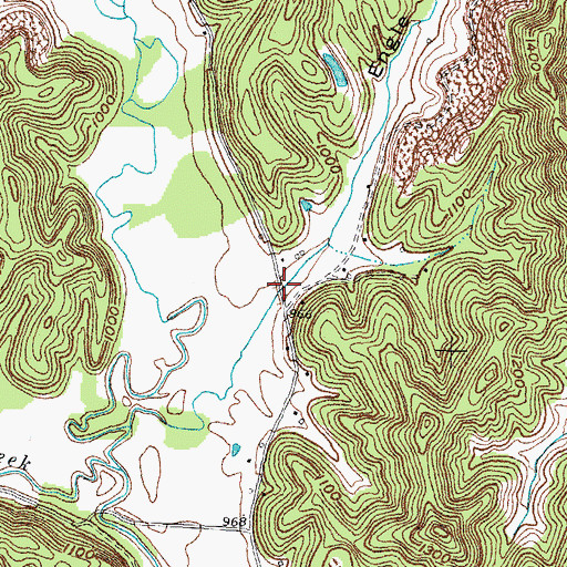 Topographic Map of Engle Hollow, KY