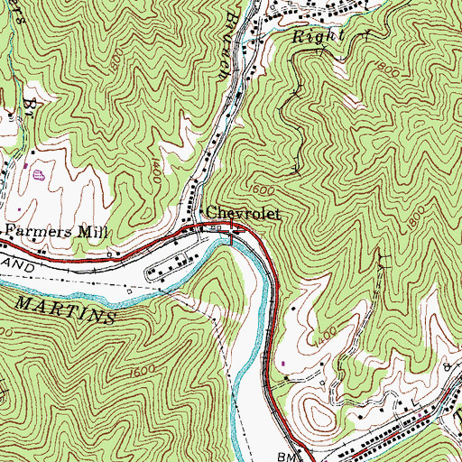 Topographic Map of Enoch Branch, KY