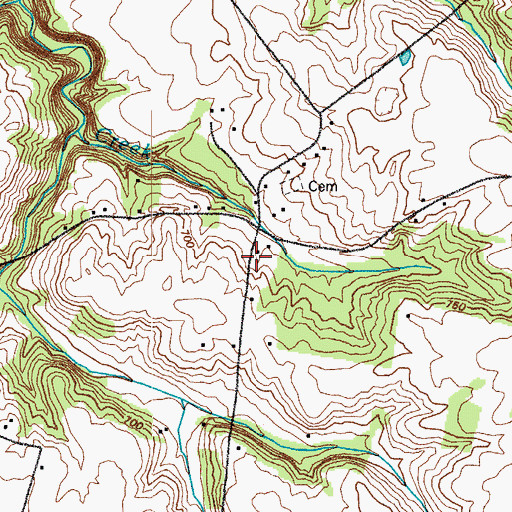 Topographic Map of Ephesus Cumberland Presbyterian Church, KY