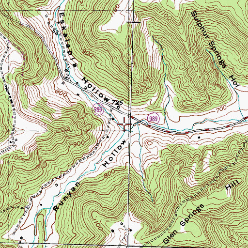 Topographic Map of Eskalapia Hollow, KY