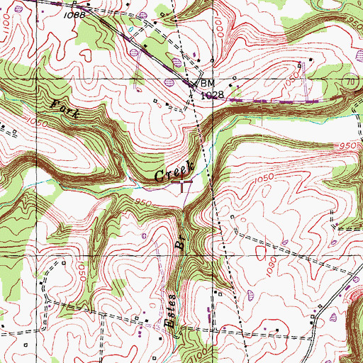 Topographic Map of Estes Branch, KY