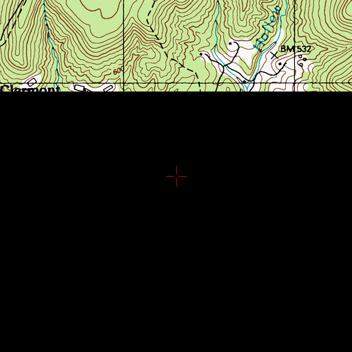 Topographic Map of Everback Lake, KY