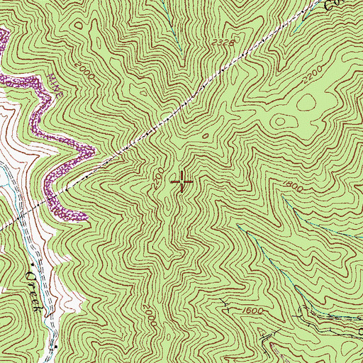 Topographic Map of Ewing Spur, KY