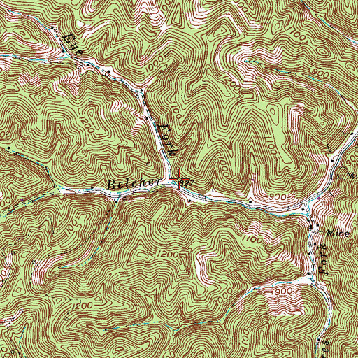 Topographic Map of Eye Fork, KY