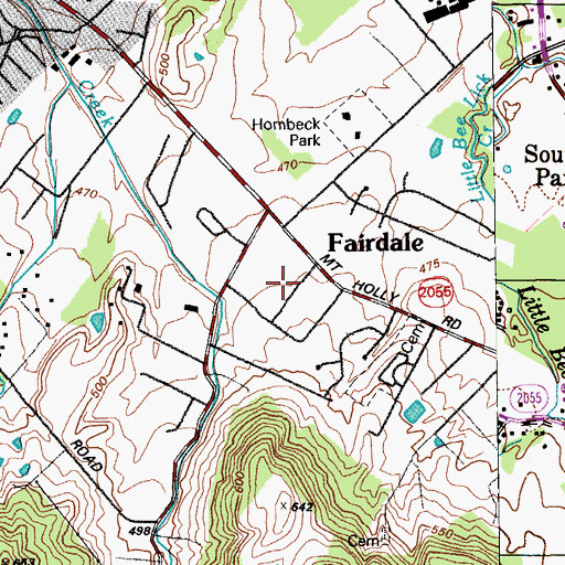 Topographic Map of Fairdale, KY