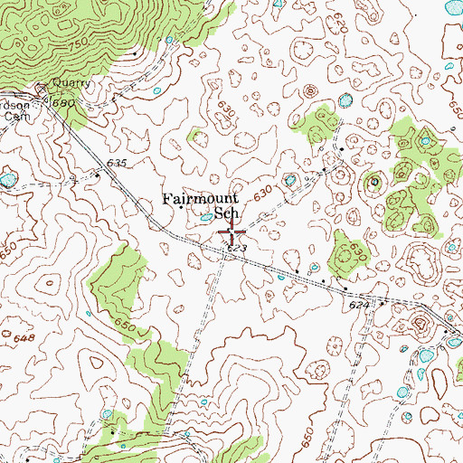 Topographic Map of Fairmount School, KY