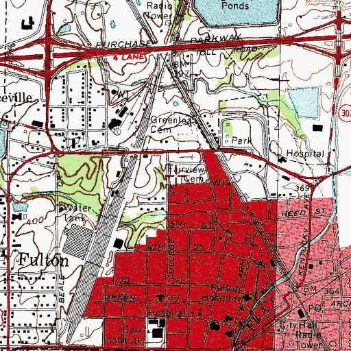 Topographic Map of Fairview Cemetery, KY