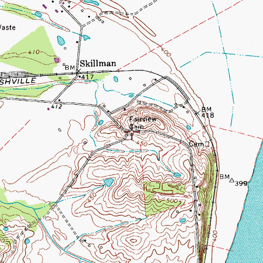 Topographic Map of Fairview Cemetery, KY