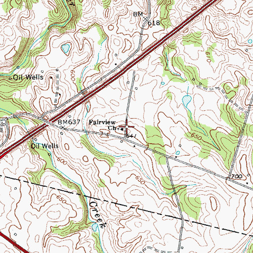 Topographic Map of Fairview Church, KY