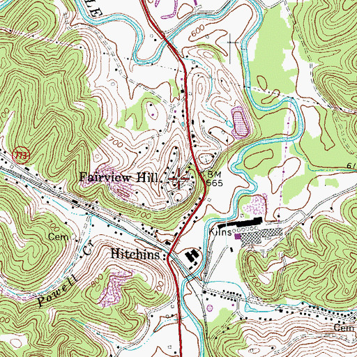 Topographic Map of Fairview Hill, KY