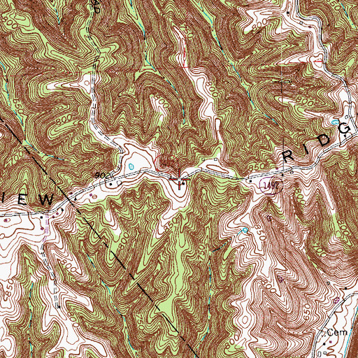 Topographic Map of Fairview Ridge, KY