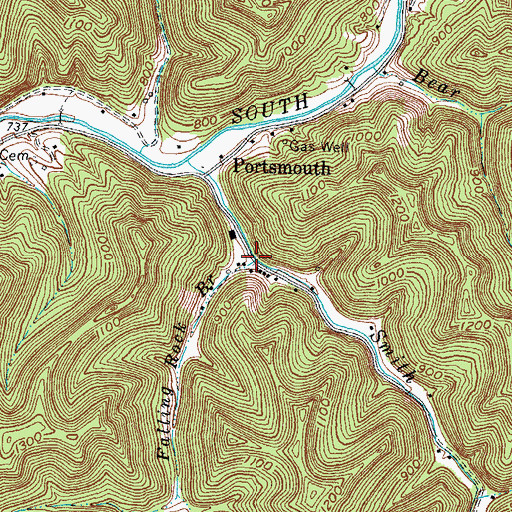 Topographic Map of Falling Rock Branch, KY