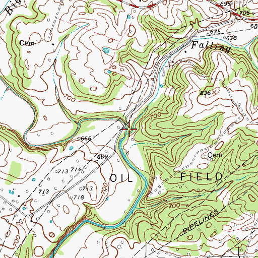 Topographic Map of Falling Timber Branch, KY