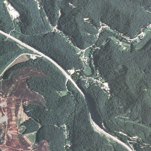Aerial/Satellite Image of Fannins Branch, KY