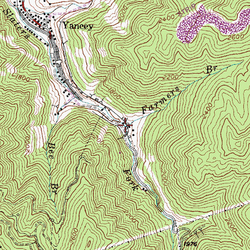 Topographic Map of Farmers Branch, KY