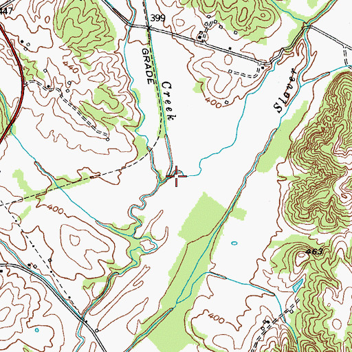 Topographic Map of Farmers Creek, KY