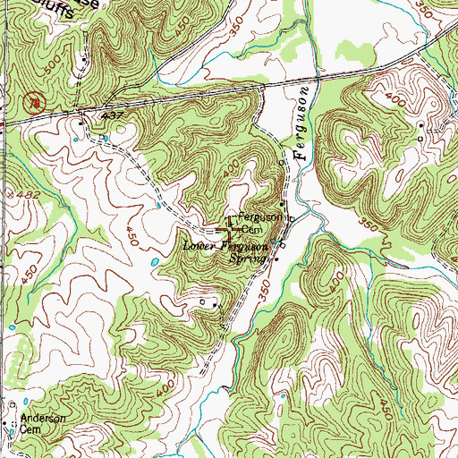 Topographic Map of Ferguson Cemetery, KY