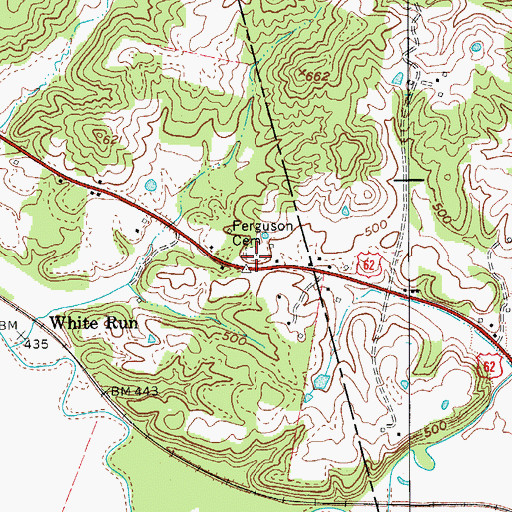 Topographic Map of Ferguson Cemetery, KY