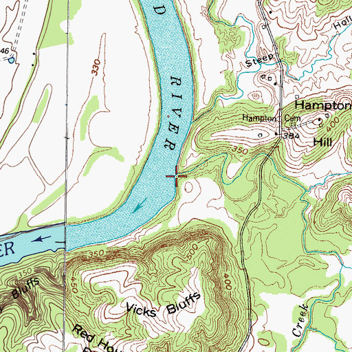 Topographic Map of Ferguson Creek, KY