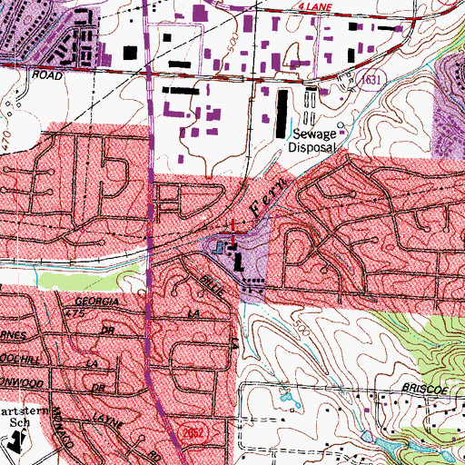 Topographic Map of Fern Creek, KY