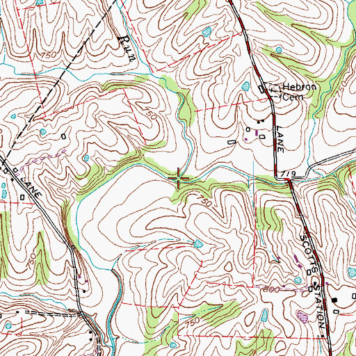Topographic Map of Fibles Run, KY