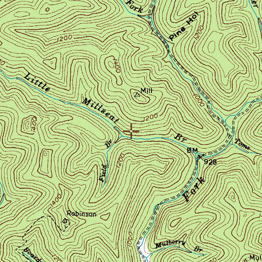 Topographic Map of Field Branch, KY