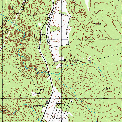 Topographic Map of Field Cemetery, KY