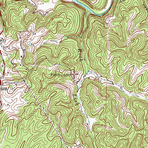 Topographic Map of Field Cemetery, KY