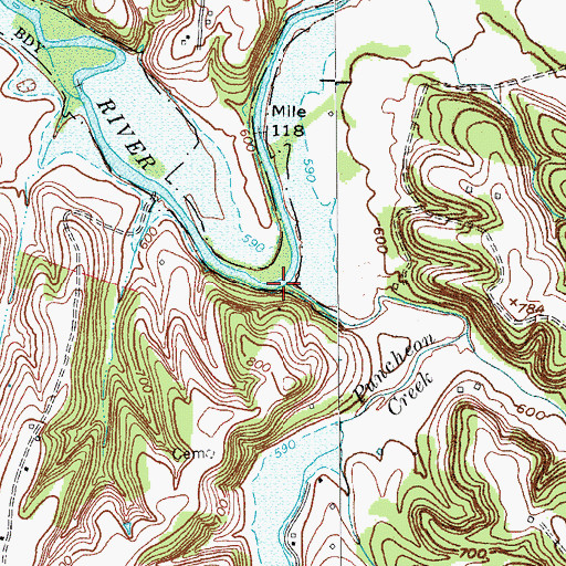 Topographic Map of Figure Eight Branch, KY