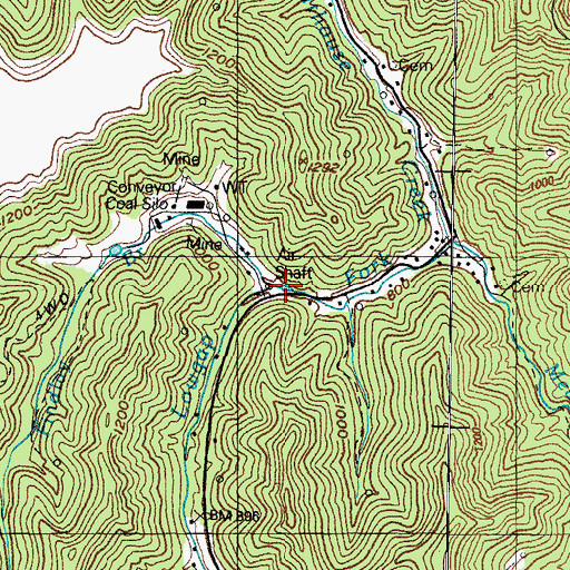 Topographic Map of Findlay Branch, KY