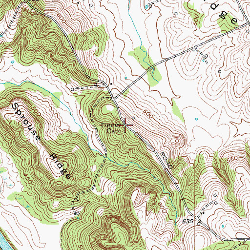 Topographic Map of Finney Cemetery, KY