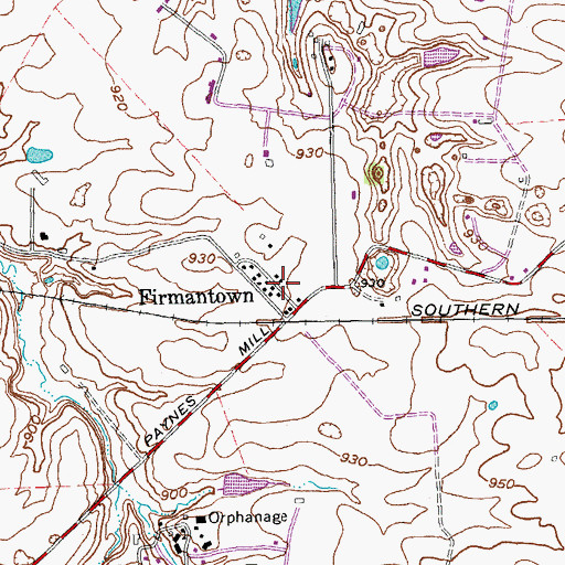 Topographic Map of Firmantown, KY