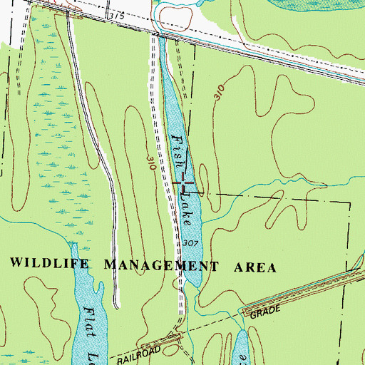 Topographic Map of Fish Lake, KY