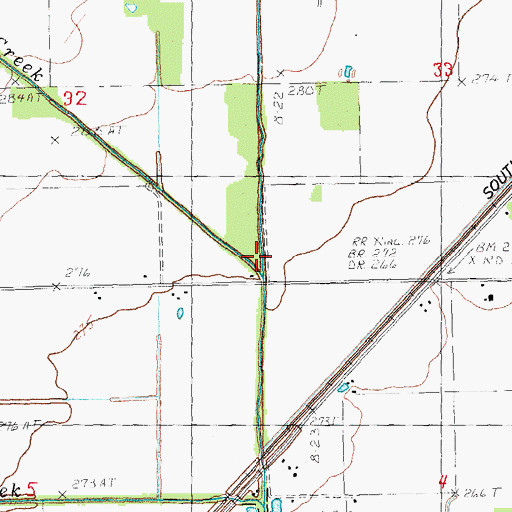 Topographic Map of Fox Creek, AR