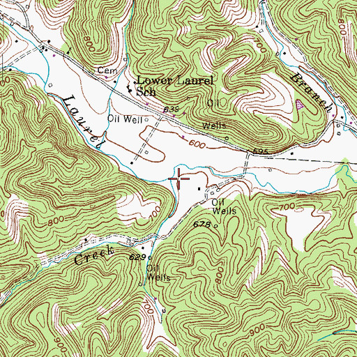 Topographic Map of Fisher Creek, KY